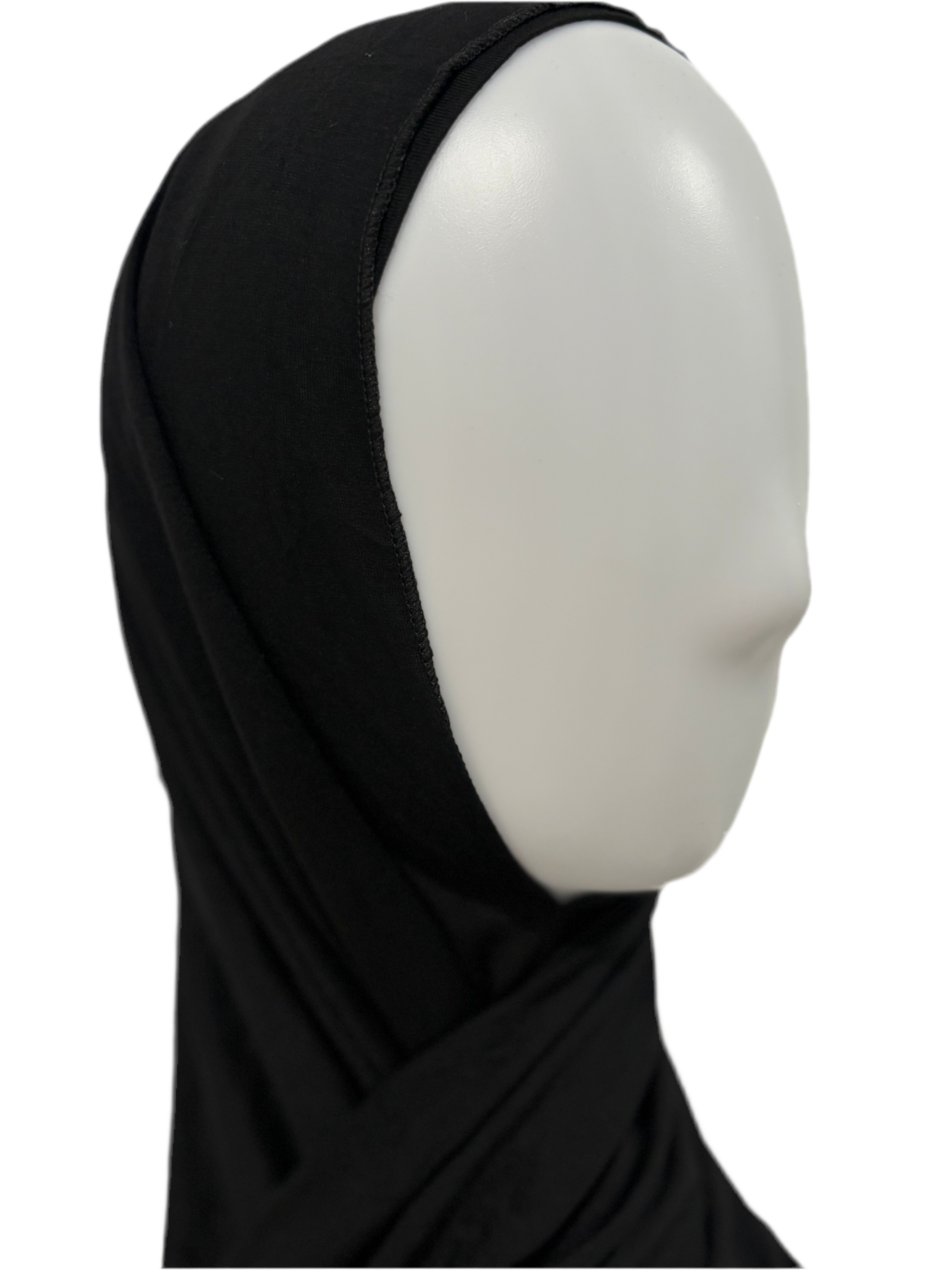 Jersey Hijab & Cap Set – Black