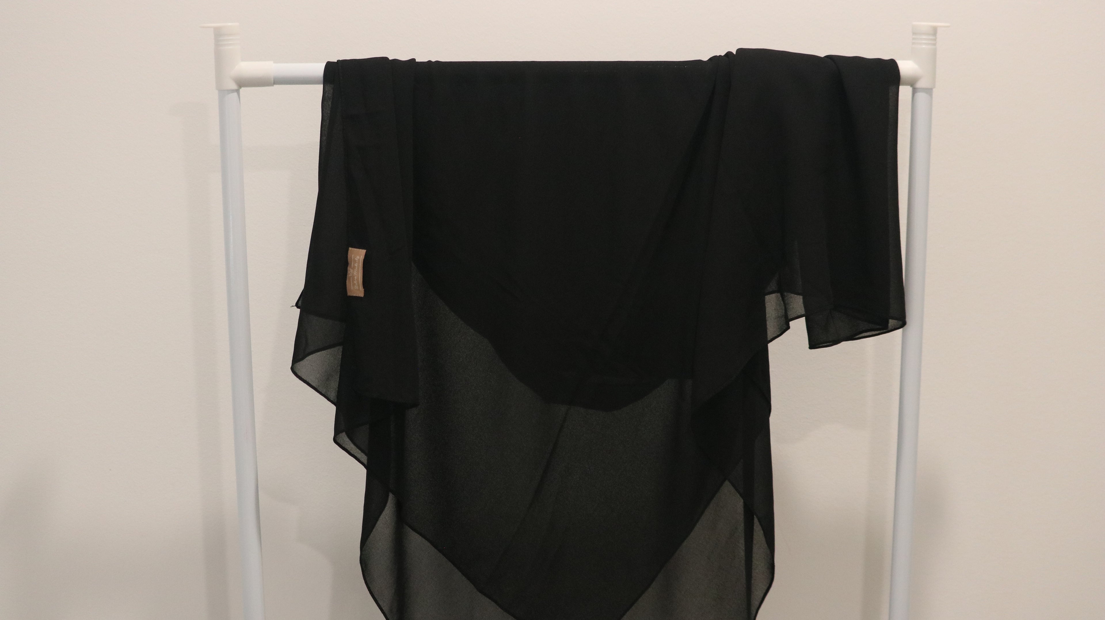 TWO IN ONE CHIFFON HIJAB & Black