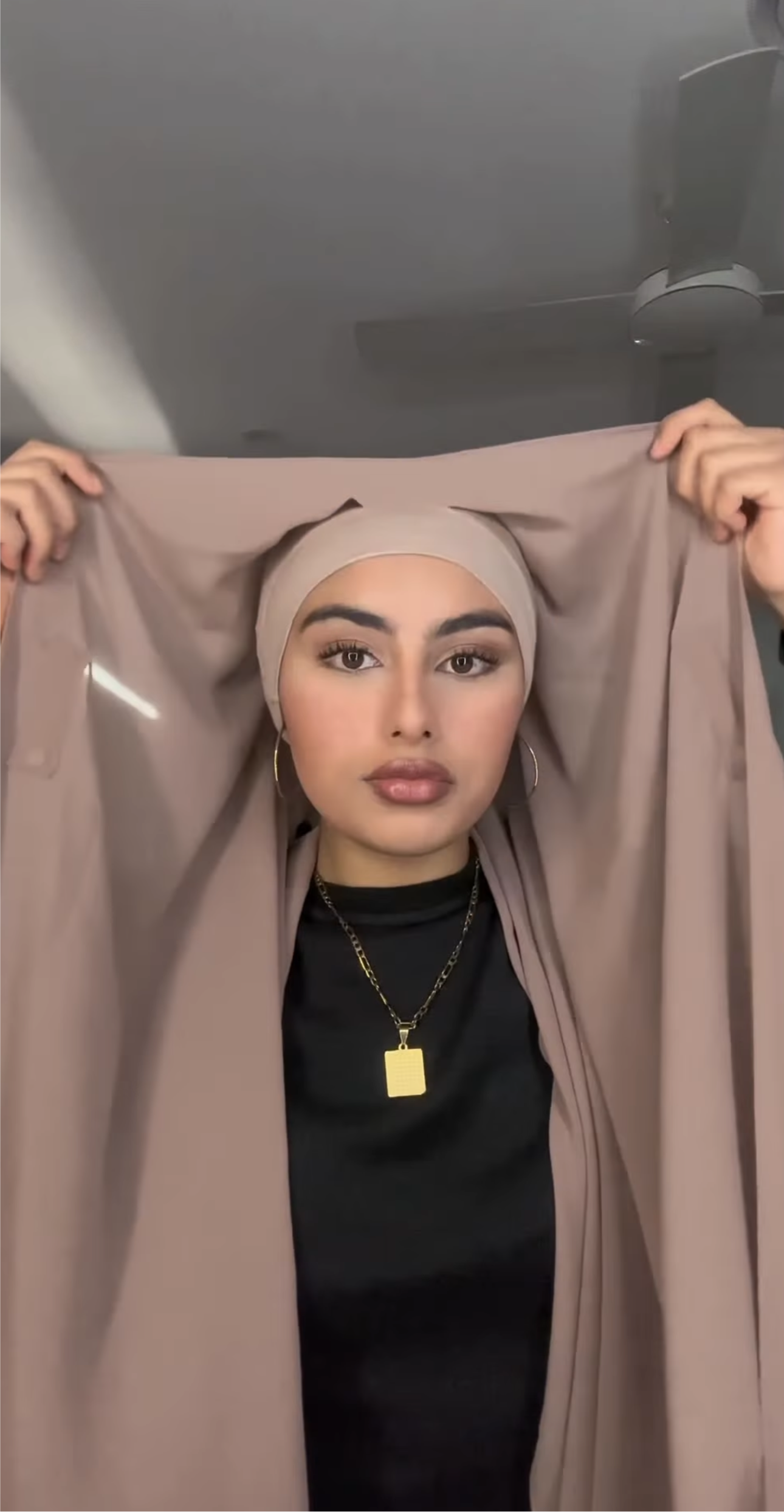 TWO IN ONE CHIFFON HIJAB & Latte