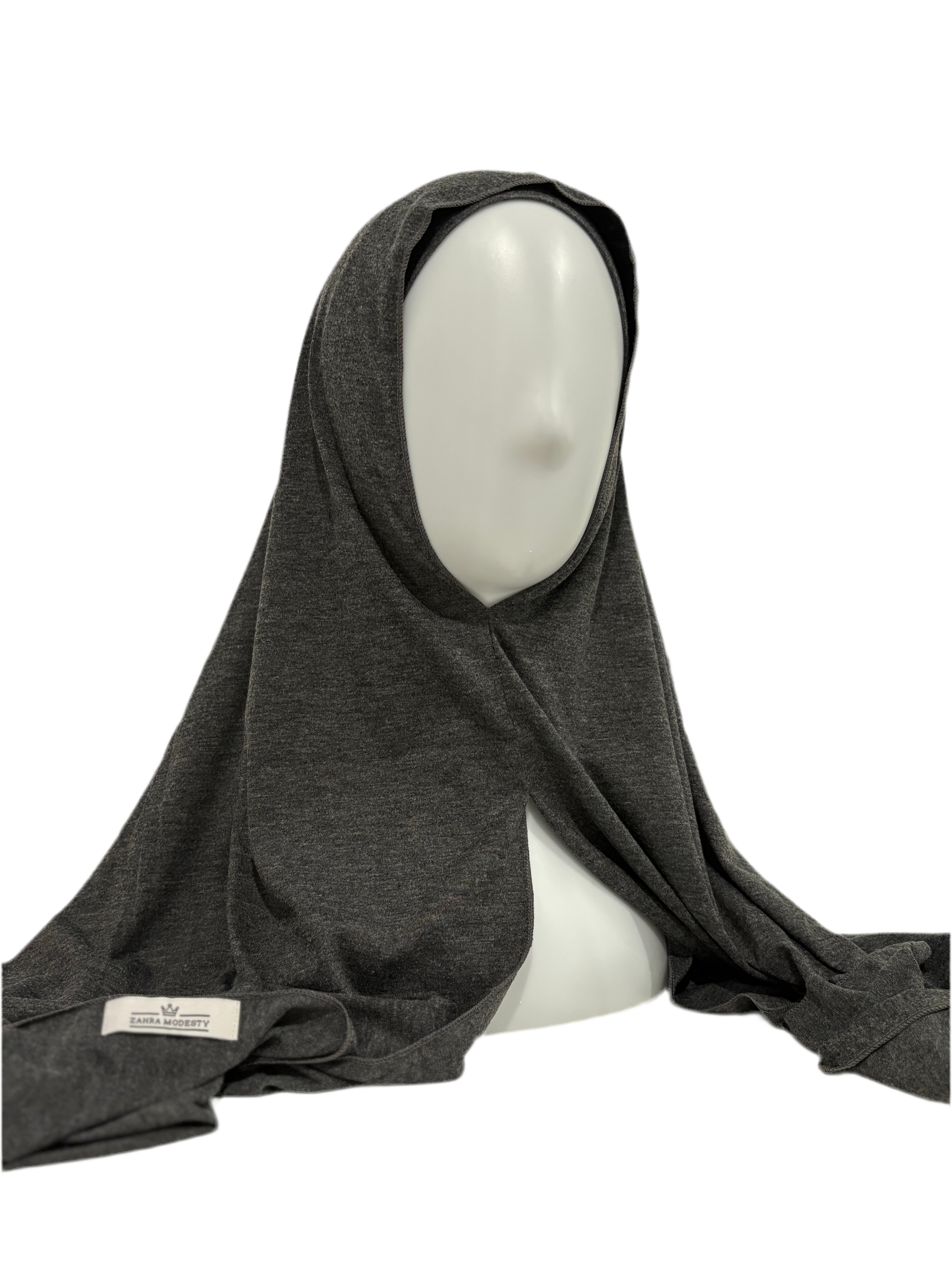 Jersey Hijab & Cap Set – Gray
