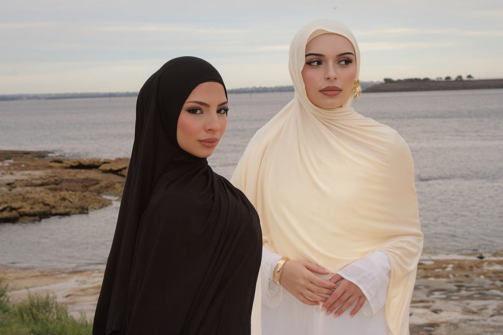 Vanilla Jersey Hijab Set
