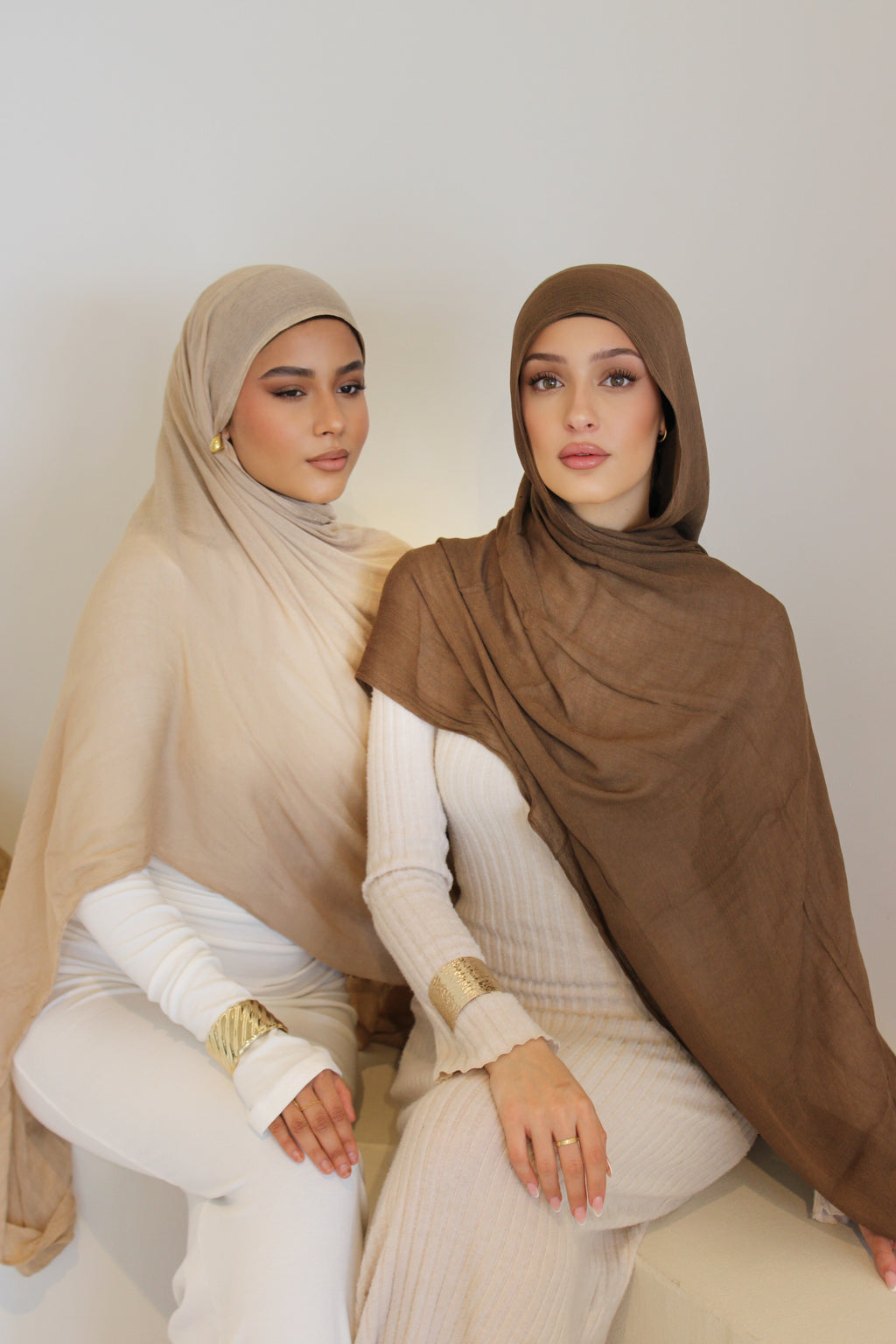 Latte -Crinkle Rayon Hijab