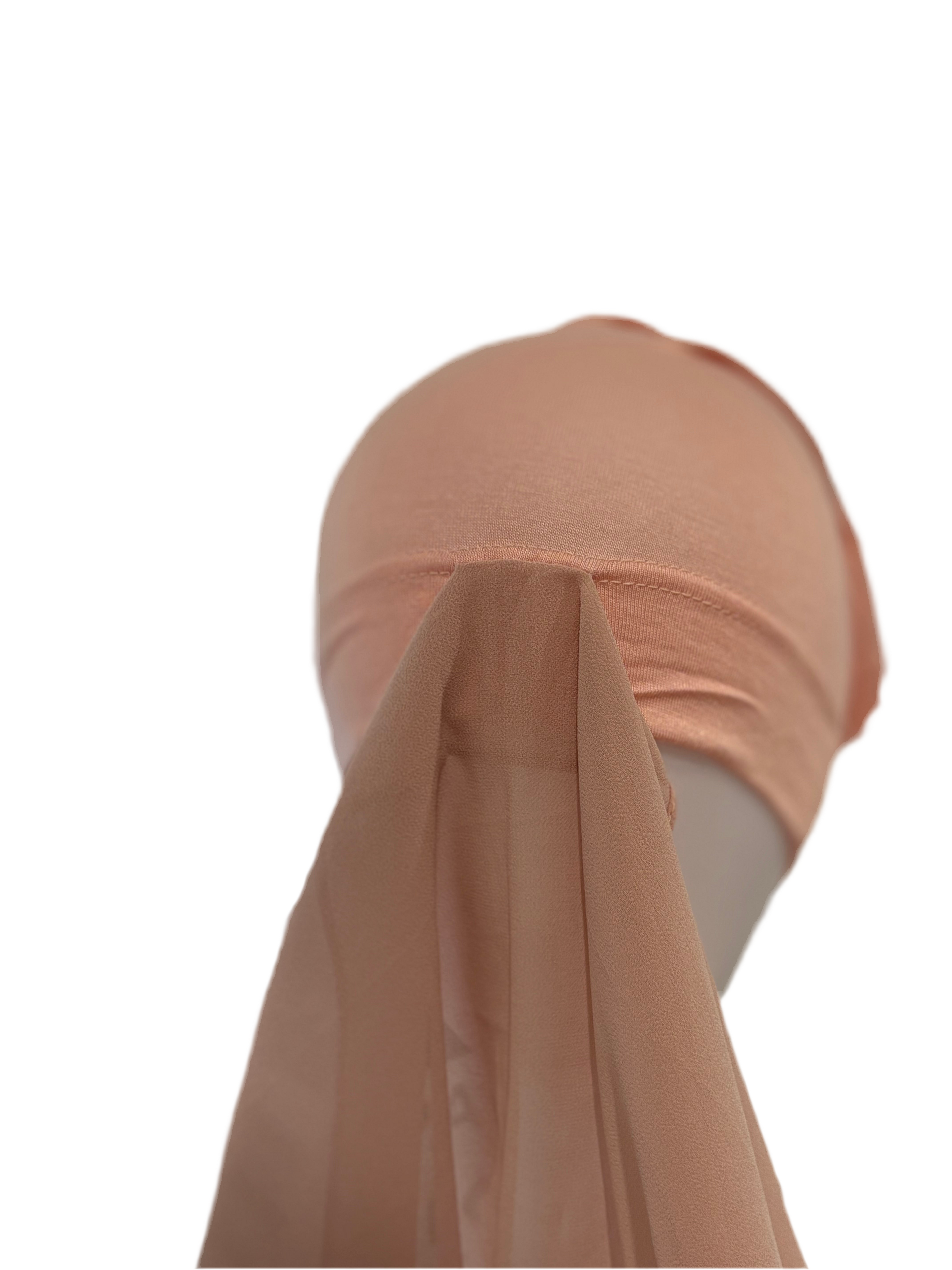 TWO IN ONE CHIFFON HIJAB & Blush Rose