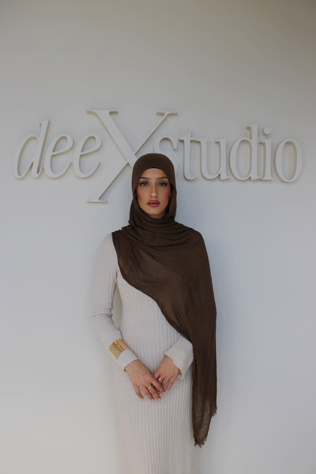 Brown – Crinkle Rayon Hijab