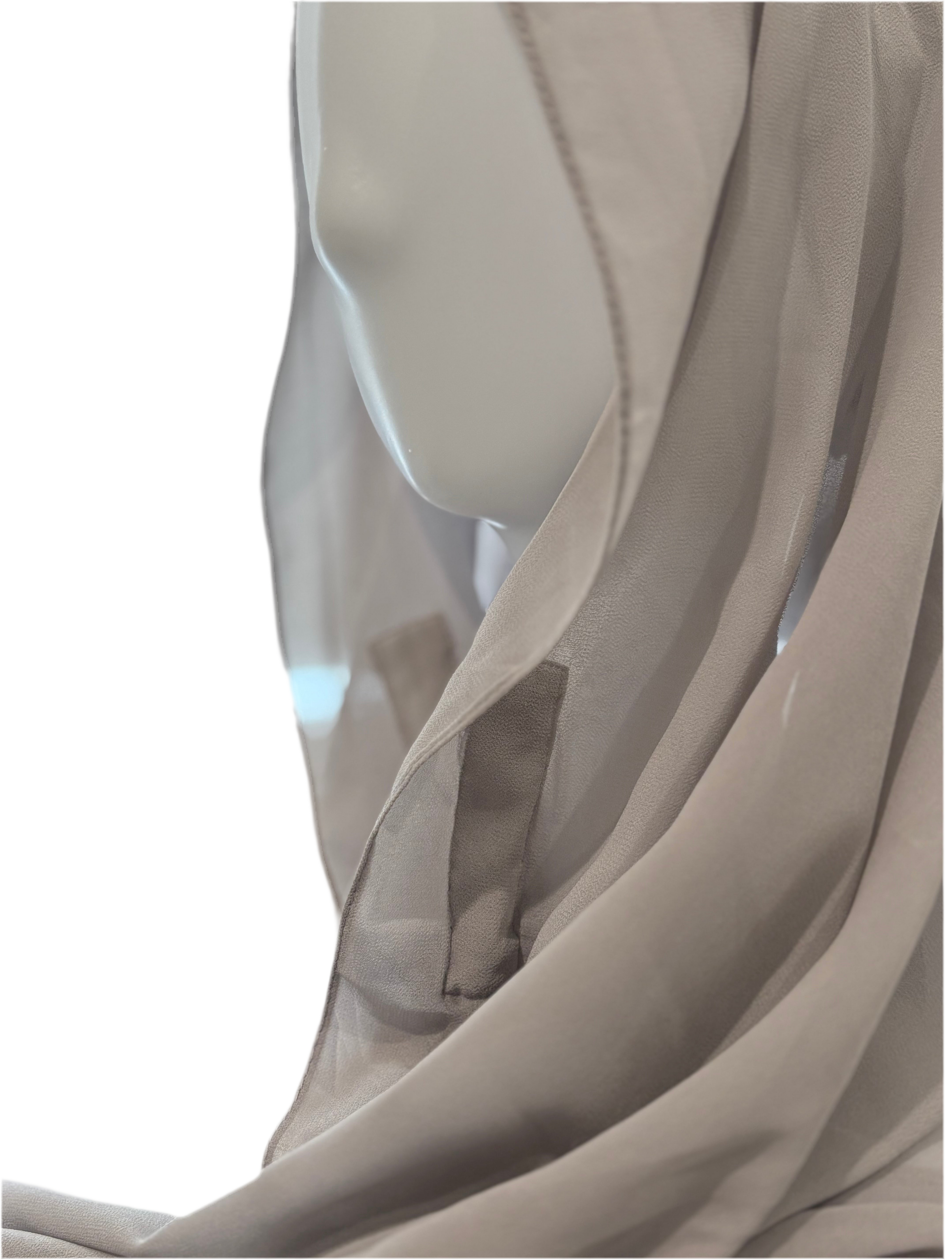 TWO IN ONE CHIFFON HIJAB & Stone