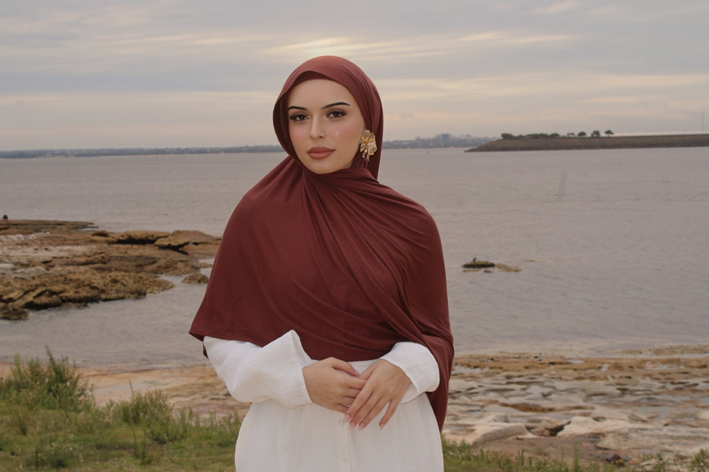 Cocoa Jersey Hijab Set