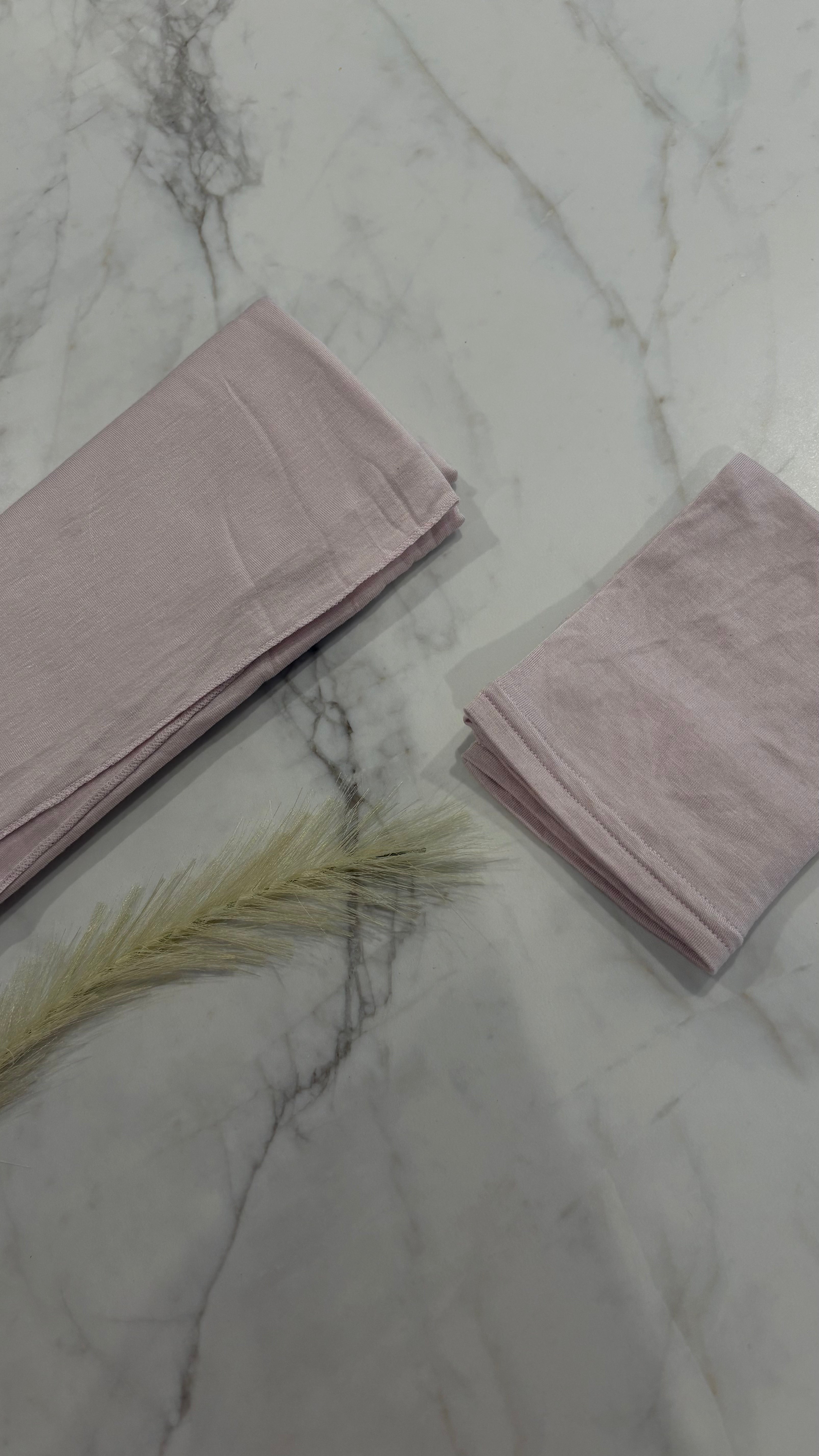 Jersey Hijab & Cap Set – Pink Blush