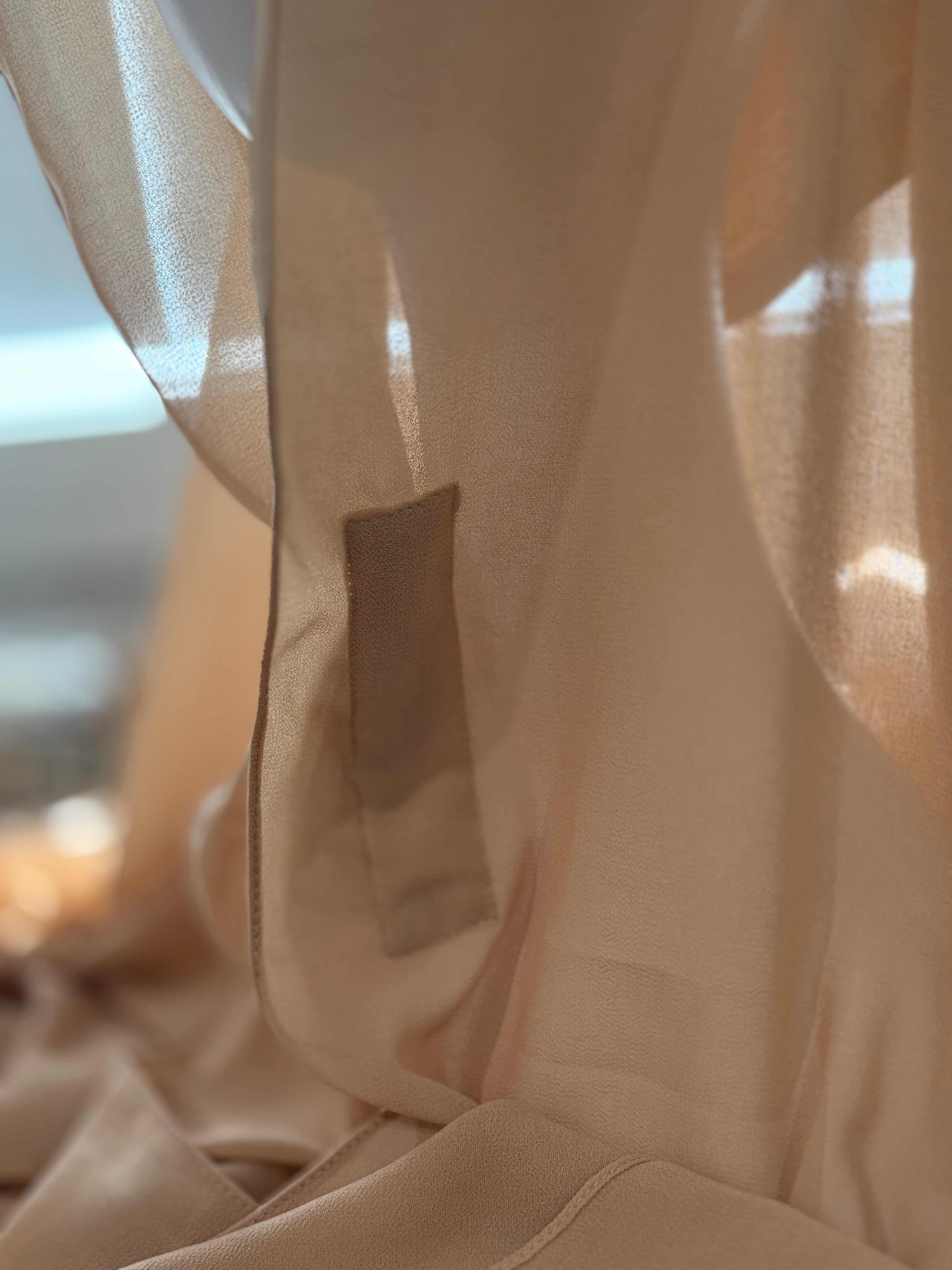 TWO IN ONE CHIFFON HIJAB & Caramel
