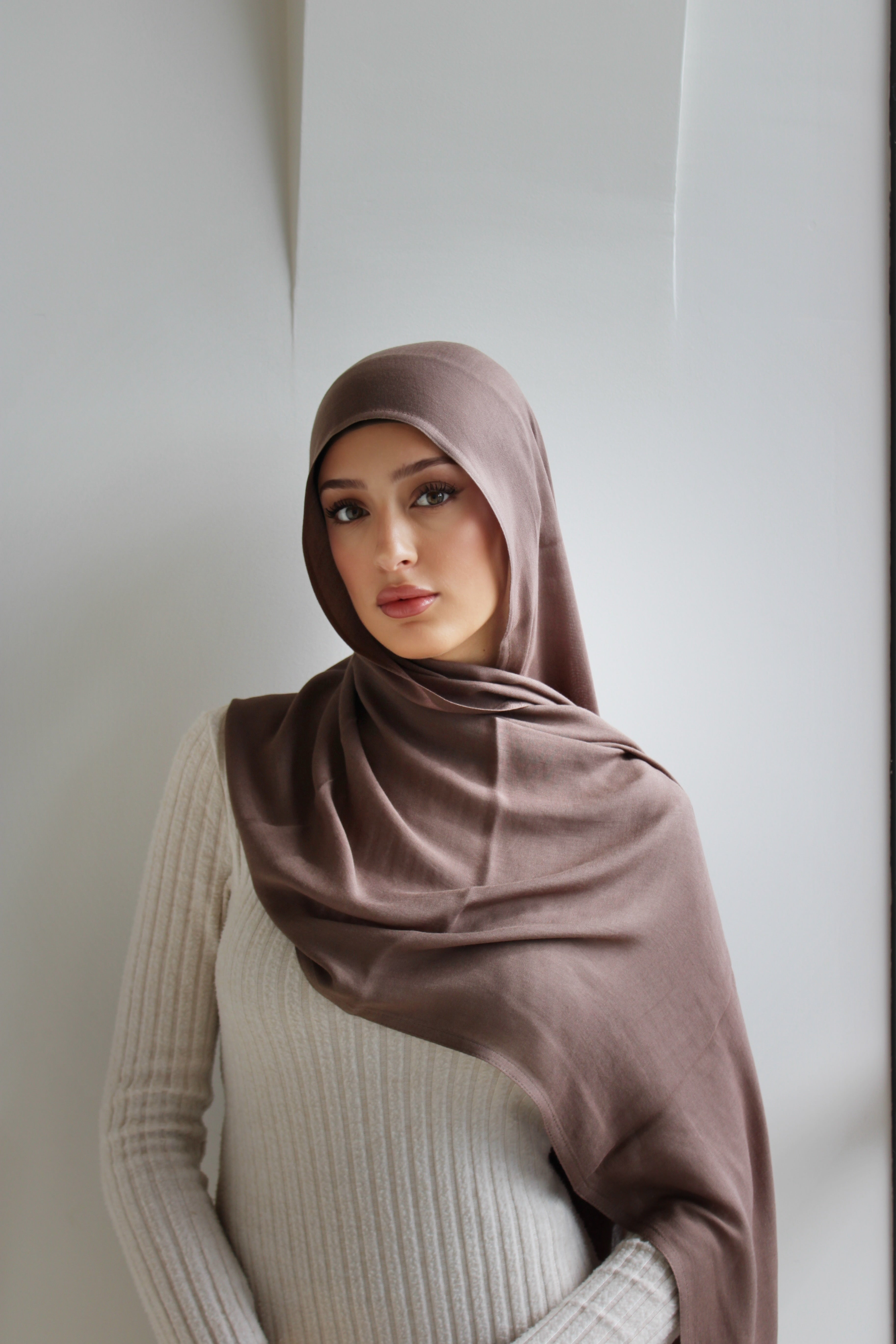 Taupe-Modal Double Stitch Set