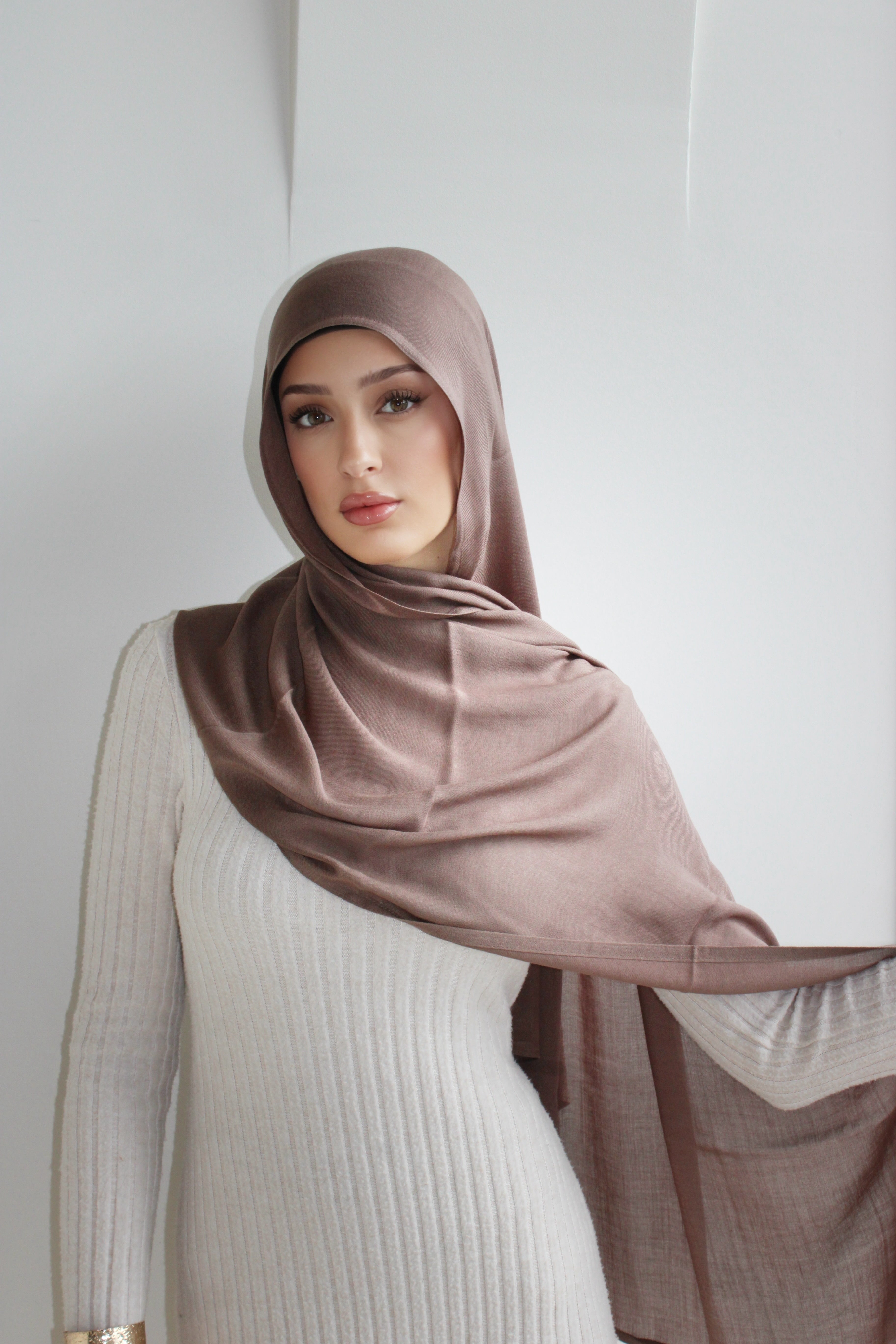 Taupe-Modal Double Stitch Set