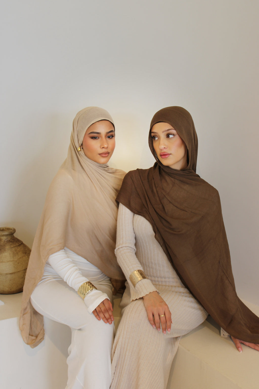Brown – Crinkle Rayon Hijab